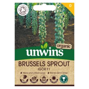 Unwins Vegetable Organic Brussels Sprout Igor F1 Hybrid - 25 Seeds